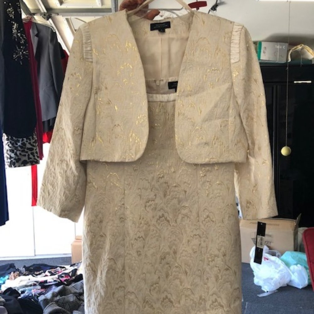 Ivory Women's Sleeveless Dress with Jacket